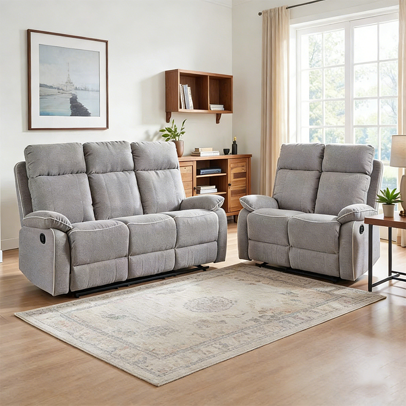 Set Sofa Baring Manual Padanan Fabrik 2 Keping